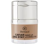 Dermacol - Maquillaje y Corrector de Larga Duración, Corrector de Ojos y Base de Maquillaje 2 en 1, Corrector de Ojeras Perfeccionador con Extracto de Caviar, Nude, 30 mL