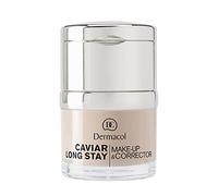 Dermacol - Maquillaje y Corrector de Larga Duración, Corrector de Ojos y Base de Maquillaje 2 en 1, Corrector de Ojeras Perfeccionador con Extracto de Caviar, Pálido, 30 mL