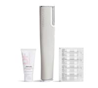DERMAFLASH Dispositivo LUXE Plus, herramienta antienvejecimiento, exfoliación, depilación y dermaplaning con tecnología Sonic Edge y 4 semanas de tratamiento, piedra