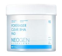 DERMALOGY by NEOGENLAB Poreraser Clear BHA Pad (90 pads) - Exfoliante facial para rejuvenecimiento de la piel y puntos negros y poros agrandados con BHA y taninos y onagra, piel sensible