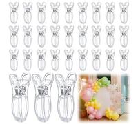 Dermalyx 30 Piezas Clips Transparentes De 5 Cm para Arcos De Globos, Clips De Resorte para Arcos De Globos, Set De Accesorios para Decoración De Cumpleaños, Versátil para