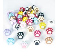 Dermalyx 30 Unidades De Huellas De Gato Alfileres De Empuje para Tablero De Corcho, Tachuelas Decorativas con Cabeza, Pinchos Redondos, Set De Agujas para Tablero
