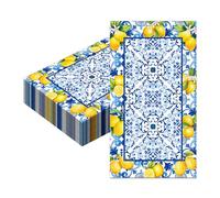 Dermalyx 40 Servilletas De Limón, Servilletas Amarillas De Limón, Decoración para Fiesta Costa De Amalfi, Toallas De Papel Mediterráneas, Cumpleaños De Verano, Adornos De