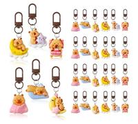 Dermalyx Set De 30 Llavero Capibara, Colgantes De Capibara Durmiente Para Bolsos, Adornos De Animales Lindos, Ideas De Regalo Para Cumpleaños Infantiles, Accesorios Para