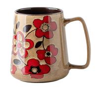 Dermalyx - Taza grande de cerámica (700 ml, cuenco de cristal esmaltado a mano con mango grande, superficie irregular, taza de té y café, recipiente para microondas y lava