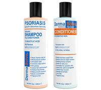 Dermasolve Champú medicinal sin caspa y psoriasis del cuero cabelludo con acondicionador, tratamiento definitivo para dermatitis sectorreal para picazón, cuero cabelludo escamoso, calmante