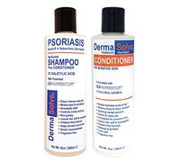 Dermasolve Champú medicinal sin caspa y psoriasis del cuero cabelludo con acondicionador, tratamiento definitivo para dermatitis sectorreal para picazón, cuero cabelludo escamoso, calmante