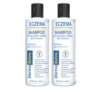 Dermasolve Champú para aliviar el eccema, terapia sin caspa y control de llamaradas que protege, hidrata y repara la piel de niños y adultos, sin esteroides (paquete de 2)
