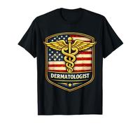 Dermatólogo Americano Dermatología Skin Doctor Patriot USA Camiseta