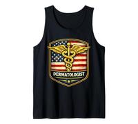 Dermatólogo Americano Dermatología Skin Doctor Patriot USA Camiseta sin Mangas