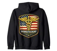 Dermatólogo Americano Dermatología Skin Doctor Patriot USA Sudadera con Capucha
