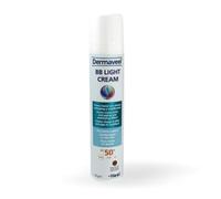 Dermaveel BB Light Cream SPF 50+ Crema Facial con Color para Piel Sensible y Reactiva - Hidratante, Protección Solar Muy Alta UVA/UVB y Acabado Mate Antibrillos, 50 g (Tono Oscuro)