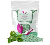 Dermawax 1 kg Cera Caliente de Té Verde para Depilación Profesional - Ideal para Cejas, Rostro, Axilas, Brazos, Espalda, Pecho, Área del Bikini e Íntima (1 kg, Té Verde)