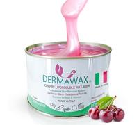 Dermawax Cera Depilatoria Caliente Rosa 400 g - Cera Liposoluble Sintética con Bandas - Textura Cremosa, Aroma a Cereza - Para Rostro, Piernas y Bikini - Made in Italy