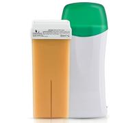 Dermawax Roll On Kit Depilación - Calentador universal 25W fabricado en China + Cartucho 100ml con aceite de argán Made in Italy - Depilación de piernas, brazos, axilas y espalda