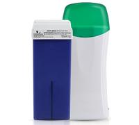 Dermawax Roll On Kit Depilación - Calentador universal fabricado en China + Cartucho 100ml con aceite de semilla de uva Made in Italy - Compatible con cartuchos estándar 100 ml