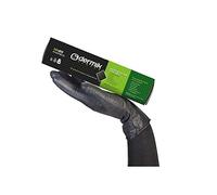 DERMIK LIFE & HEALTH SAFETY Guantes Nitrilo Desechables NN85 | Dispensador 50 unidades | Guante Nitrilo Negro Sin Polvo Diamantado | Protección Riesgo Químicos, Guante Impermeable, No Estéril (M)