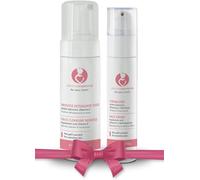 DERMOMAMMA Duo Facial, Tratamiento Completo, Espuma Limpiadora y Crema con Ácido Hialurónico y Vitamina C, Rostro Limpio, Luminoso e Hidratado, Indicado en el Embarazo y la Lactancia