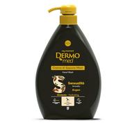 Dermomed, Crema de jabón de manos aceite de argán, respeta la piel haciéndola perfumada y suave, con ácido hialurónico, pH neutro, fabricado en Italia, dermatológicamente probado, dispensador 1 L