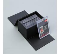 Dermonem Caja de regalo cuadrada plegable para tarjetas magnéticas, caja de almacenamiento de ladrillos que puede contener 10 fundas para tarjetas de 35 puntos