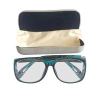 Dermonem Gafas de plomo de 0,75 mmpb con escudos laterales, protección de rayos X, protección ocular (0,75 mmpb verde leopardo)