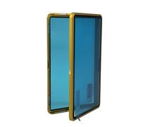 Dermonem Protector de tarjetas graduadas con marco metálico, estuche magnético de aluminio y vidrio para tarjetas graduadas PSA, resistente a rayones UV(Dorado rico)