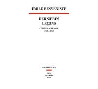 Dernières Leçons: Collège de France (1968-1969) (Hautes Etudes)