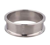 DERNORD Tubo de bobina sanitaria con extremos de abrazadera, tubo redondo sin costuras de acero inoxidable 304 con brida de triple abrazadera de 6 pulgadas (longitud del tubo: 51 mm)