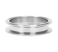 DERNORD Tubo de bobina sanitaria con extremos de abrazadera, tubo redondo sin costuras de acero inoxidable 304 con brida de virola de triple abrazadera de 6 pulgadas (longitud del tubo: 25 mm)