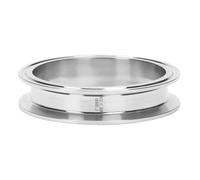 DERNORD Tubo de bobina sanitaria con extremos de abrazadera, tubo redondo sin costuras de acero inoxidable 304 con brida de virola de triple abrazadera de 4 pulgadas (longitud del tubo: 25 mm)