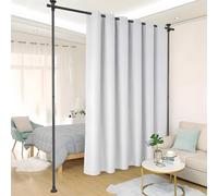 DEROFIT Divisor de habitación, barras de cortina de tensión sin perforaciones, barra divisora de pared independiente, ajustable, divisores resistentes para dividir cortinas colgantes, 28-70 pulgadas