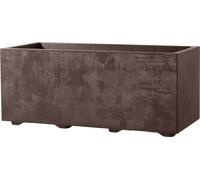Deroma Macetero "Millenium" 59 cm con depósito de agua - Arenisca - Brownstone