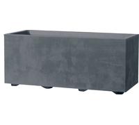 Deroma Macetero "Millenium" 59 cm con depósito de agua - Arenisca - Gris ceniza