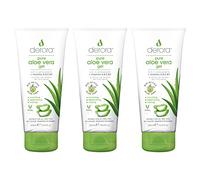Derora Gel de Aloe Vera - 200mlx3 | Contiene Ingredientes 100% puros y naturales de Aloe Bio Activo | para curar, calmar e hidratar la piel, cara y cuerpo | Libre de Crueldad y Vegano