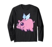 Derpy Kawaii Flying Piggy Cutie Manga Larga