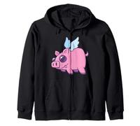 Derpy Kawaii Flying Piggy Cutie Sudadera con Capucha