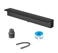 Derramadero de cascada de acero inoxidable para piscina, kit de fuente de pared para patio y patio trasero, decoración de flujo de agua de 16 a 59 pulgadas de ancho, función de agua al aire libre