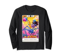Derramar el té Tarot Tarjeta Niñas Noche Besties Mujeres Manga Larga