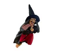 Derriba Espeluznantes Decoraciones De Brujas - Decoración De Halloween Voladora | Animación Suspendida | Conveniente Para Instalar Bruja De Halloween Con Ojos Brillantes Y Función De Activación De