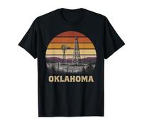 Derrick de Estilo Deportivo atlético Vintage de Oklahoma Ok Varsity Camiseta