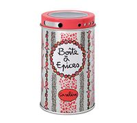 Derrière la Porte Caja de especias con texto en francés "Ça Relève"