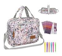 DERSTUEWE Christian Art Gifts - Funda para la Biblia para mujer, elegante estuche con asa, bolsillo con cremallera y opciones de varios tamaños, protector de escritura con estampado morado para