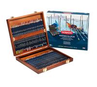 DERWENT Lápices Derwent Solubles en Agua, Para Pintar y Dibujar, Set de 48 en Caja de Madera de Regalo, Ideal para Matizar y Crear Capas, Calidad Profesional, 0700758