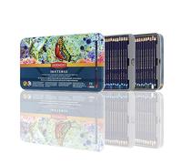 Derwent 2301843 - Caja Metálica con 72 Lápices Inktense, Solubles en Agua, Núcleo de 4mm, Ideal para Tejidos como Seda y Algodón, Calidad Profesional, Permanente al Secar y No se Difumina