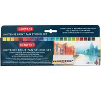 Derwent 2305545 - Paleta de 24 Acuarelas Inktense, Soluble en Agua, Ideal para Dibujar y Pintar en Papel o Tejidos, Permanente en Seco