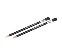 DERWENT 2305809 - Borrador para Lápiz, Set de 2, Extremidades de Lápiz y Pincel, Borrado de Precisión, Calidad Profesional
