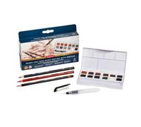 Derwent 2306248 - Set de Pinturas para Técnica Mixta, Shade and Tone, 15 Uds, Tamaño Media Cubeta, Lápices para Dibujar y Esbozar, Soluble en Agua, para Retratos, Tamaño Viaje, Calidad Profesional