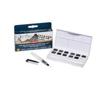 Derwent 2306249 - Set de Moldes de Carboncillo Tintado Derwent, 12 Unidades, Tamaño Medio Molde, Soluble en Agua, Para Pintar Paisajes, Calidad Profesional, Tamaño de Viaje
