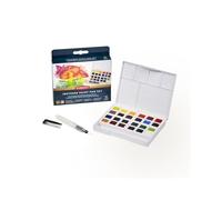 Derwent 2306318 - Paleta de Acuarelas Inktense, 24 Colores, Pintura Soluble en Agua, Ideal para Bellas Artes y Manualidades en Papel y Telas, Calidad Profesional