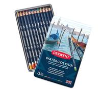 Derwent 32881 - Set de 12 Lápices Acuarelables con Cuerpo Hexagonal, Profesional, para Adultos, Estudiantes, Aficionados y Profesionales, Pensados para Pintar y Dibujar